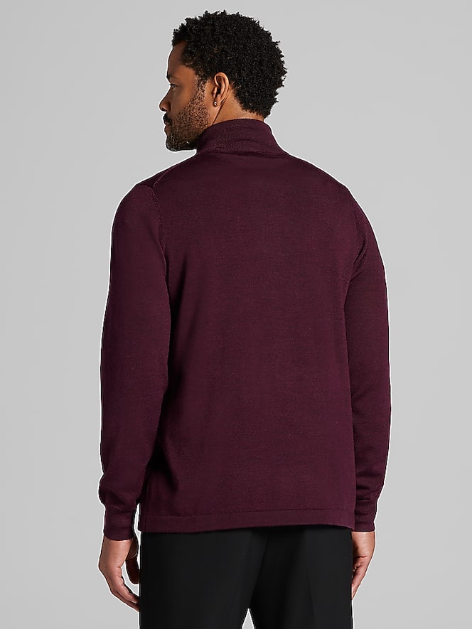 Joseph Abboud Merino Wool Quarter Zip Sweater