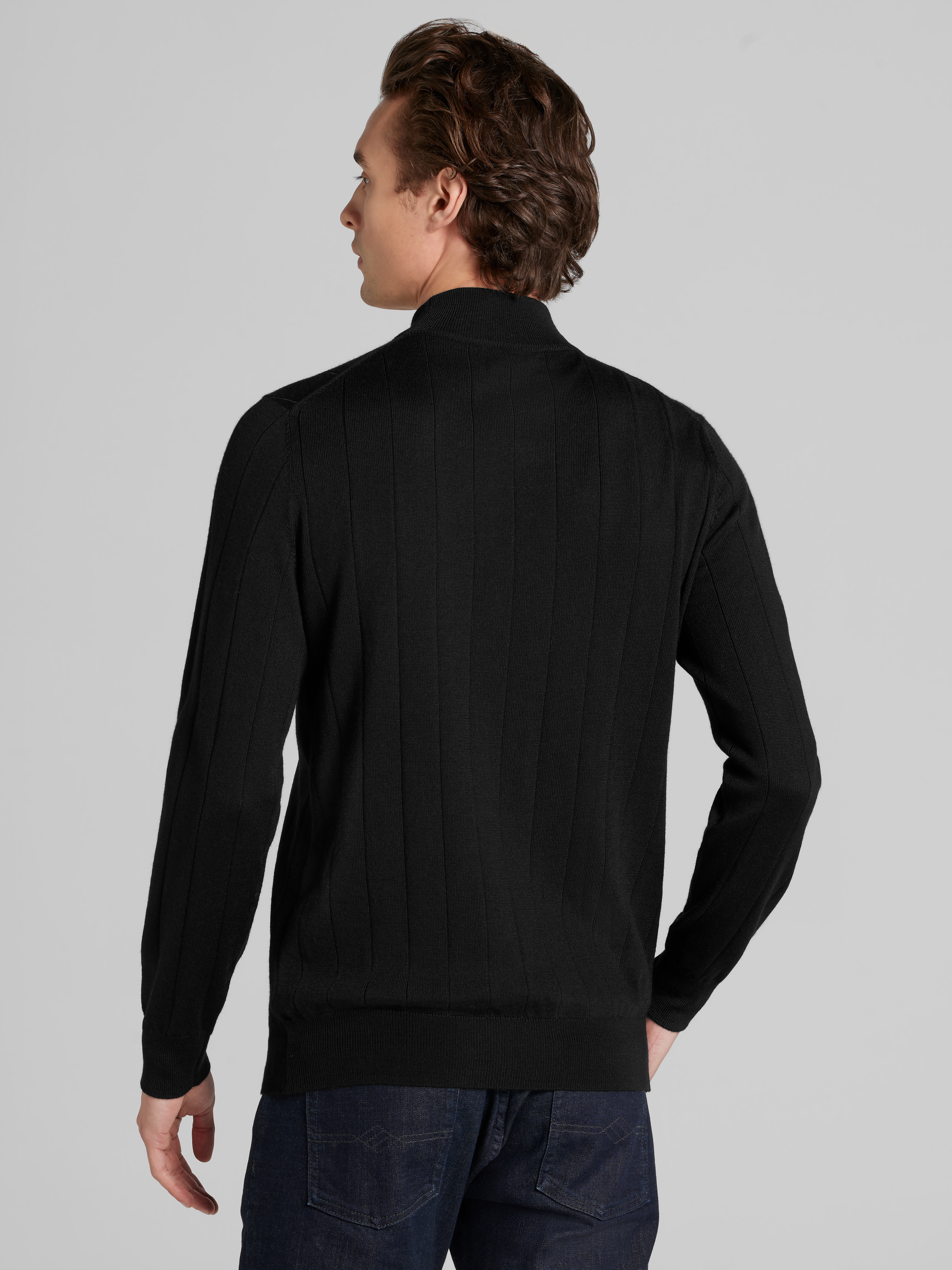Merino Wool Mock Neck Sweater