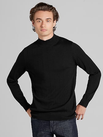 Merino Wool Quarter Zip Sweater