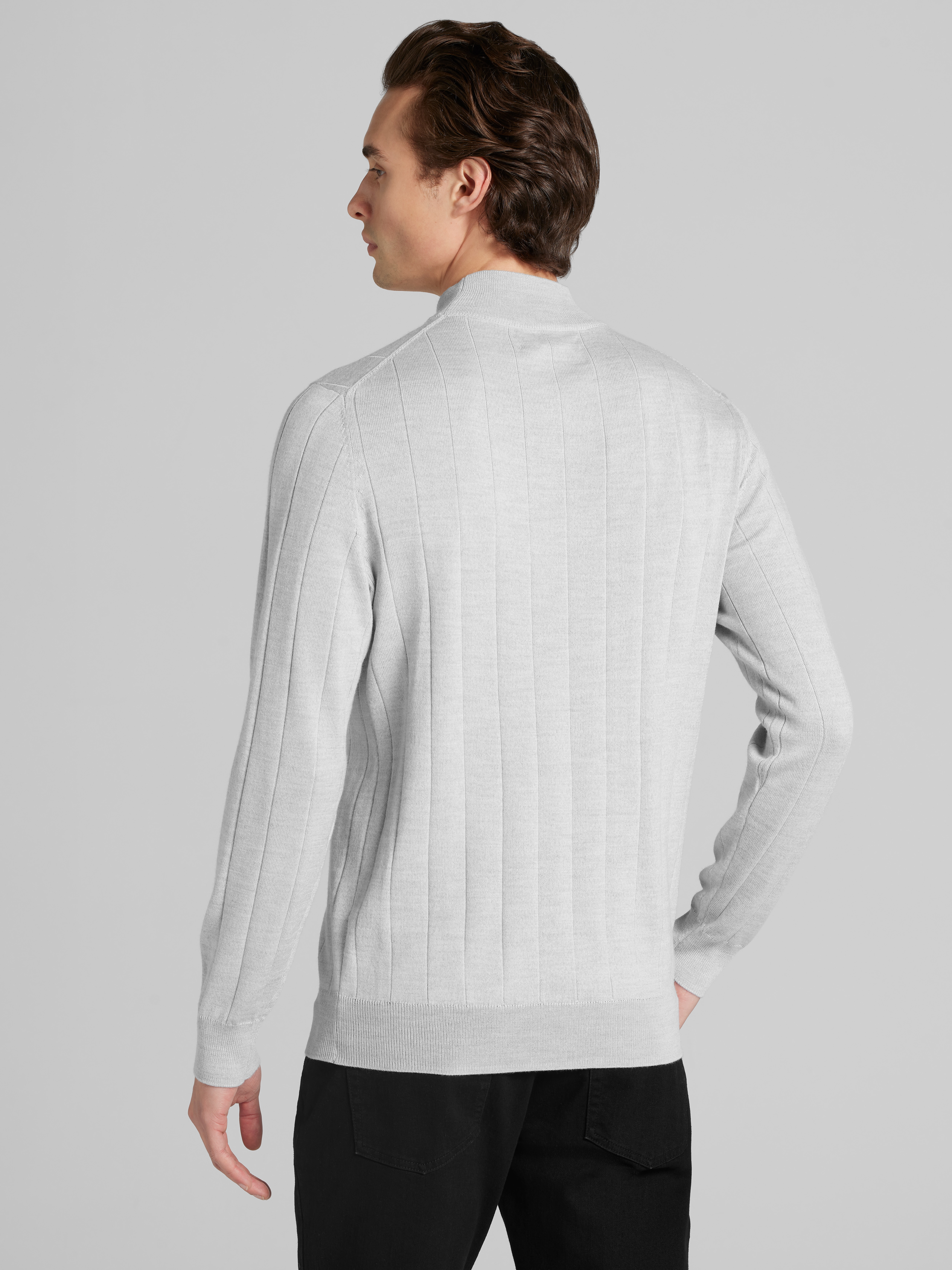 Merino Wool Mock Neck Sweater