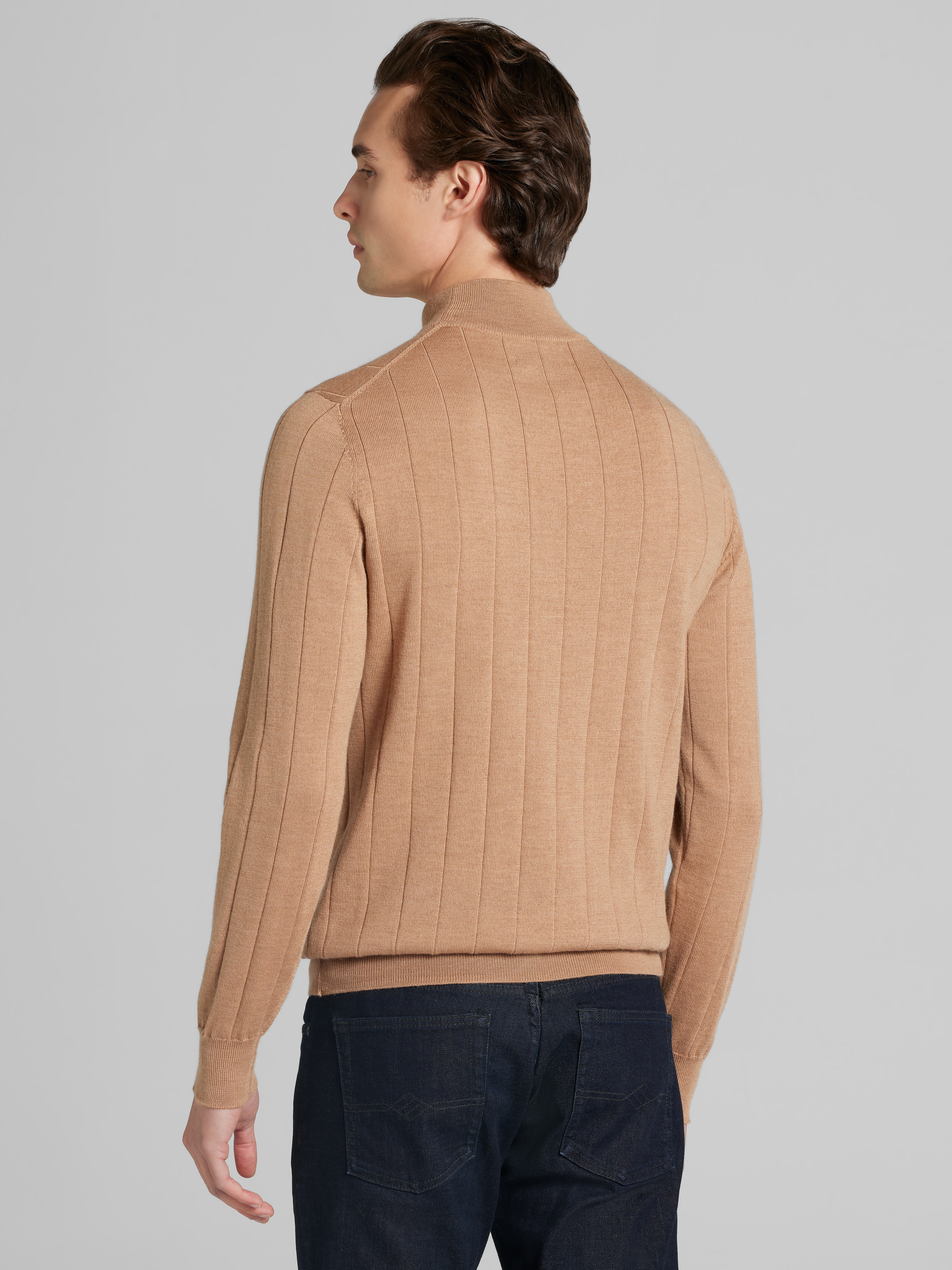 Merino Wool Mock Neck Sweater