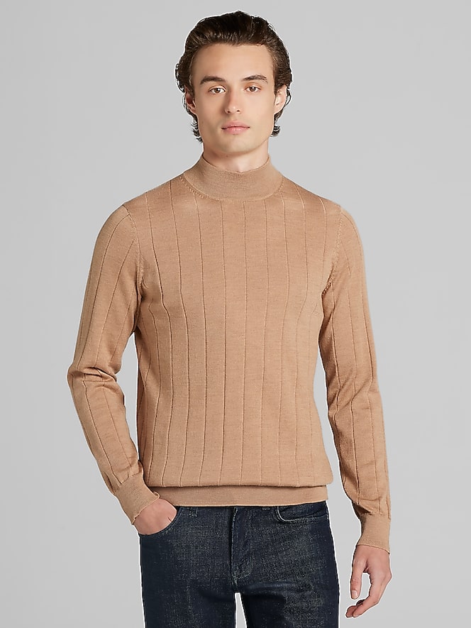 Joseph Abboud Merino Wool Mock Neck Sweater