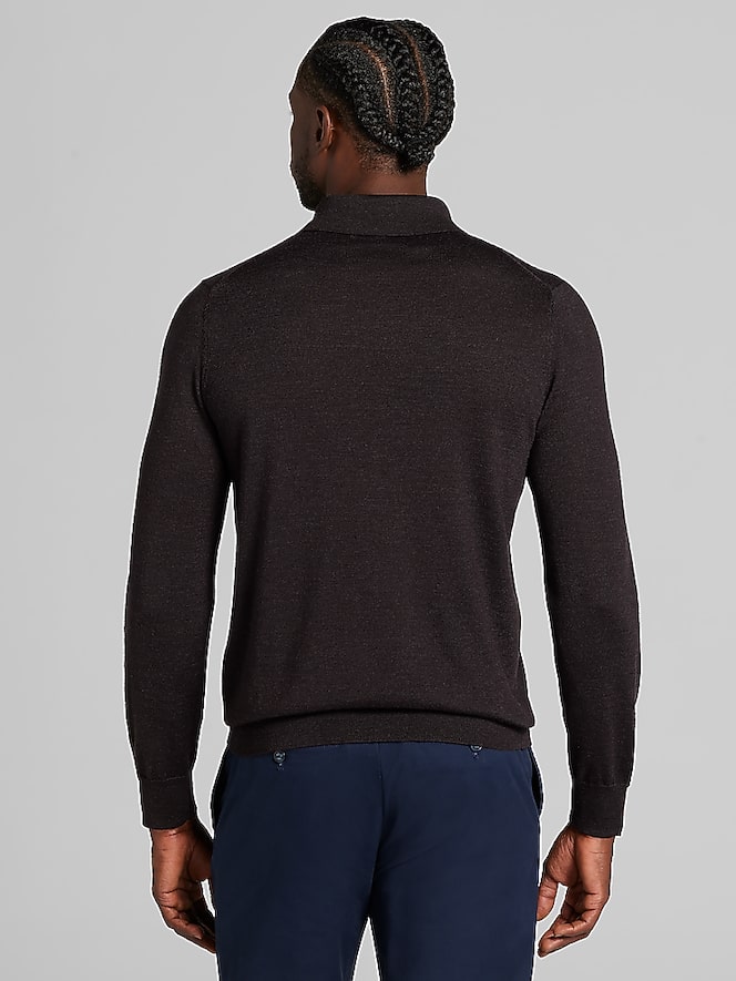 Joseph Abboud Modern Fit Stitch Panel Merino Wool Sweater