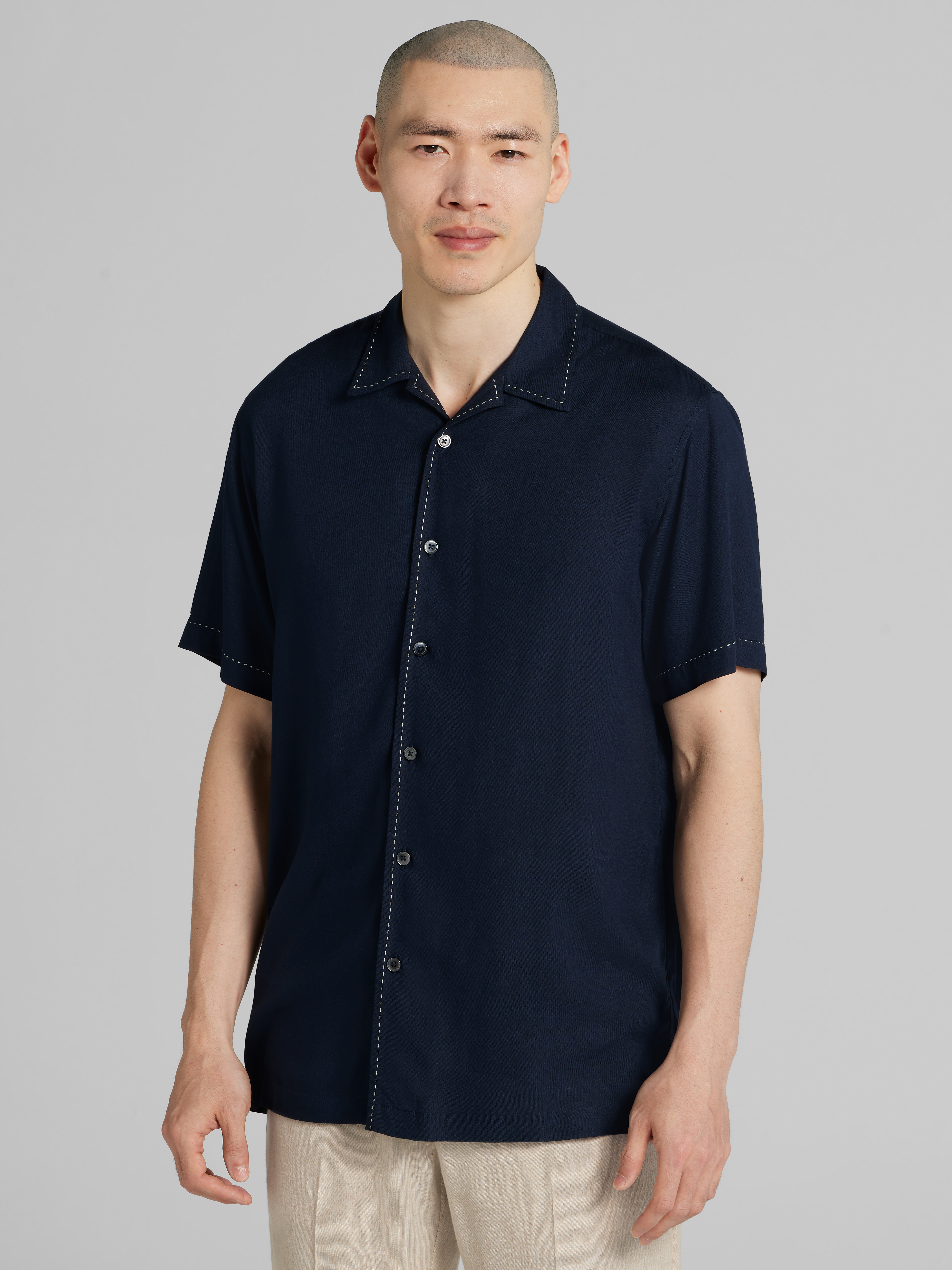Modern Fit Short Sleeve Camp Shirt