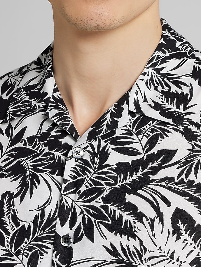 Pronto Uomo Modern Fit Hawaiian Floral Camp Shirt
