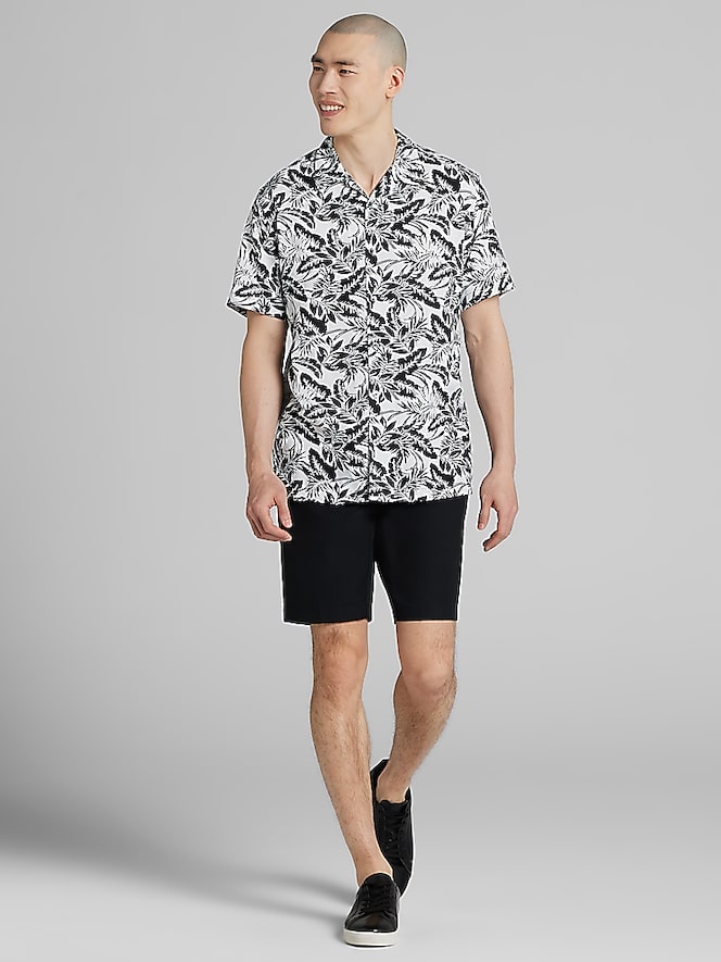 Pronto Uomo Modern Fit Hawaiian Floral Camp Shirt