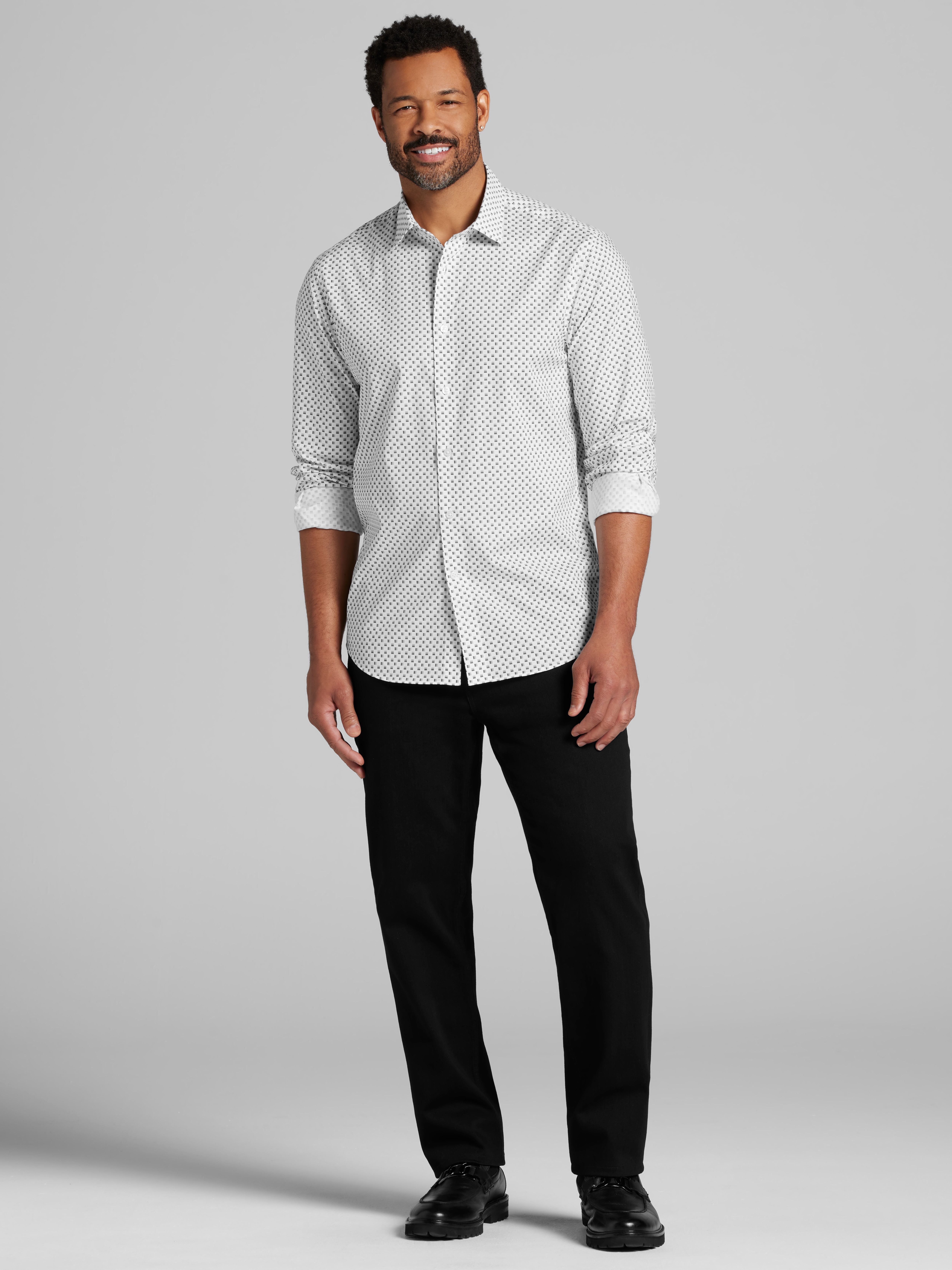 CHILLFLEX Slim Fit 4-Way Stretch Button Up Shirt