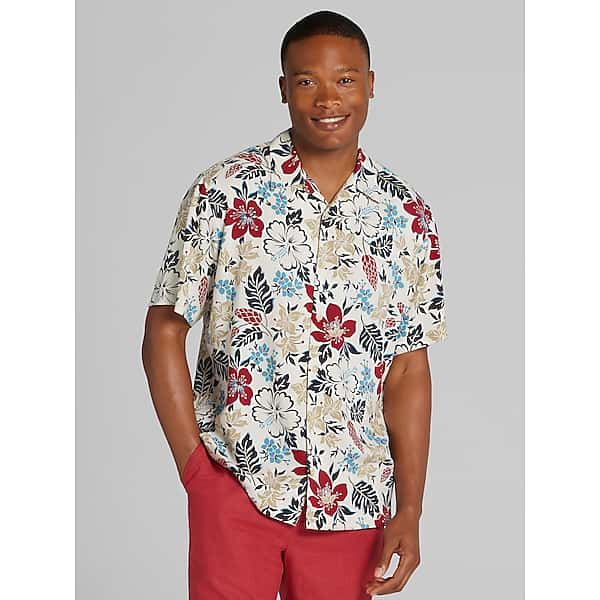 Pronto Uomo Big & Tall Men's Modern Fit Camp Shirt Multi - Size: 3X - Only Available at Men's Wearhouse