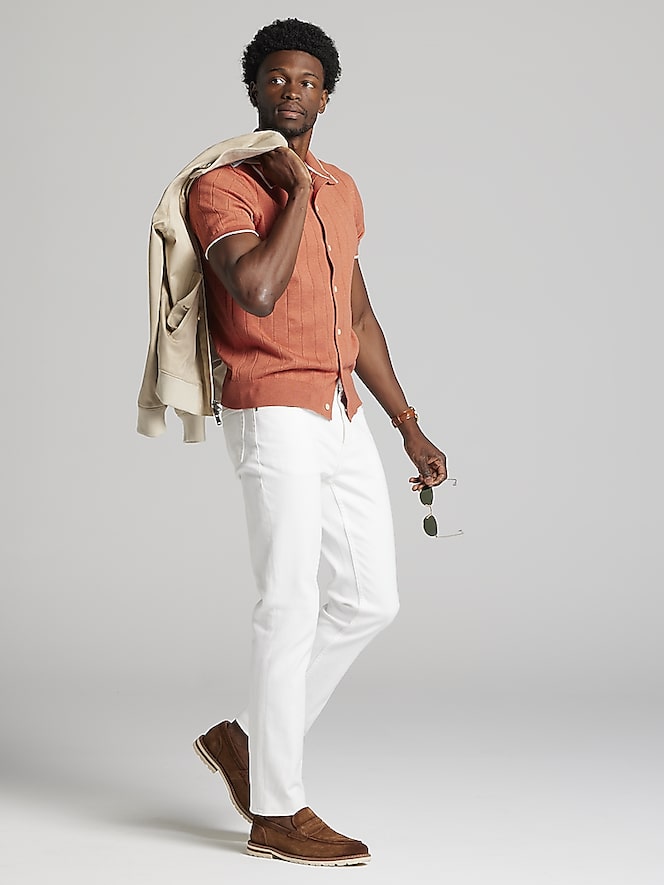 Joseph Abboud Lightweight Button Front Sweater