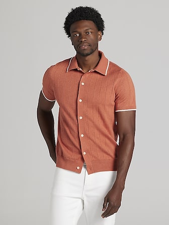 Modern Fit Breathable Short Sleeve Button Up Shirt