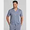 Joseph Abboud Modern Fit Pique Knit Camp Shirt