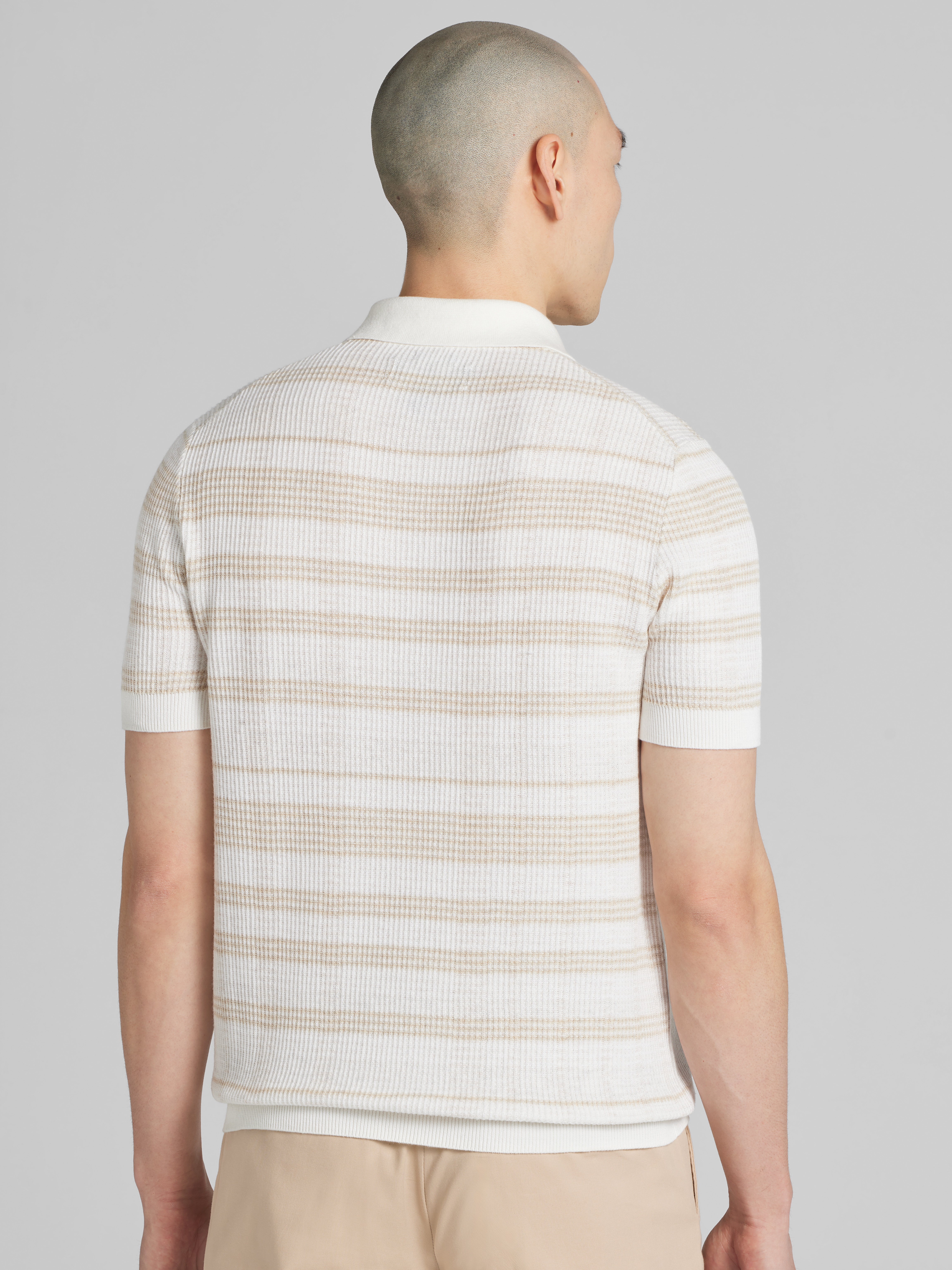Textured Plaid Stripe Johnny Polo Sweater