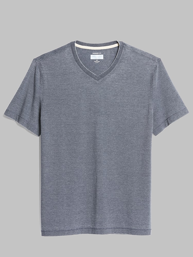 Joseph Abboud Modern Fit Breathable Burnout V-Neck Tee | T