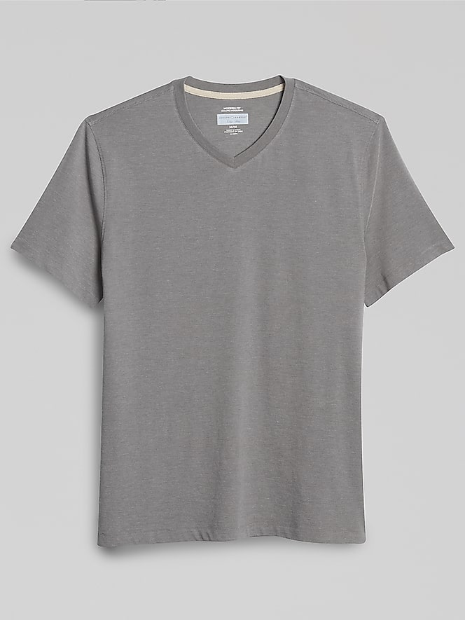 Joseph Abboud Modern Fit Breathable Burnout V-Neck Tee