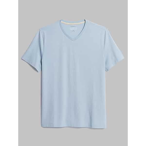 Joseph Abboud Men's Modern Fit Breathable Burnout V-Neck Tee Soft Chambray - Size: 4XLT TMW6B8X51093