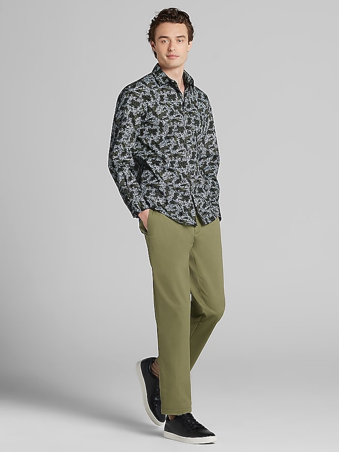 Awearness Kenneth Cole CHILLFLEX Slim Fit 4-Way Stretch Button Up Shirt
