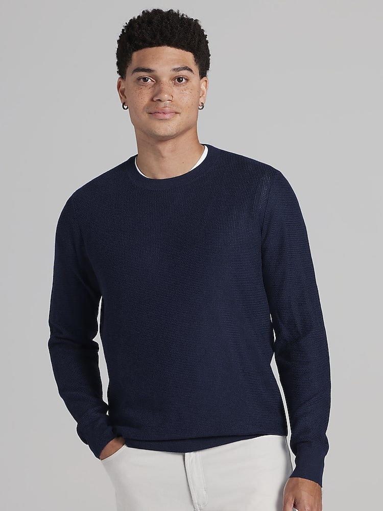 トップス everyone light weight cotton crew neck Joseph Abboud Lightweight Crewneck Sweater | Sweaters