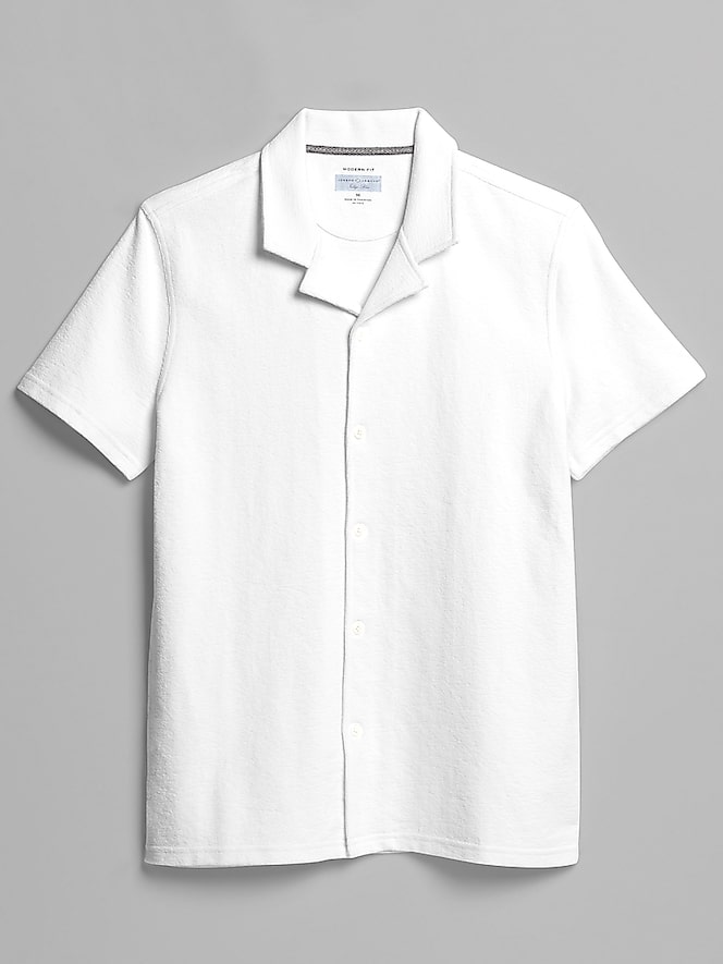 Joseph Abboud Modern Fit Terry Camp Shirt