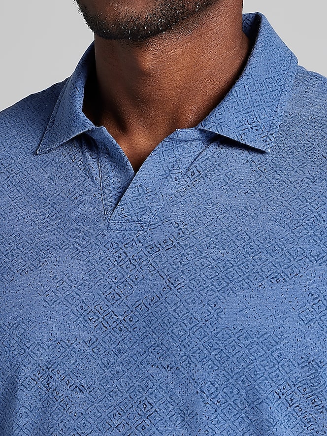 Joseph Abboud Modern Fit Mosaic Print Polo