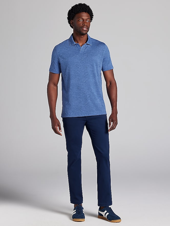 Joseph Abboud Modern Fit Mosaic Print Polo