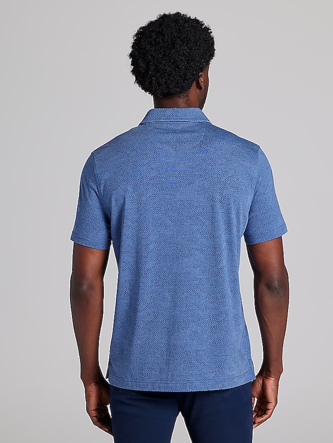 Joseph Abboud Modern Fit Mosaic Print Polo
