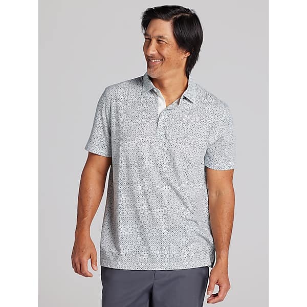 Joseph Abboud Big & Tall Men's Modern Fit Polo Navy/White - Size: LT TMW6B9C50501