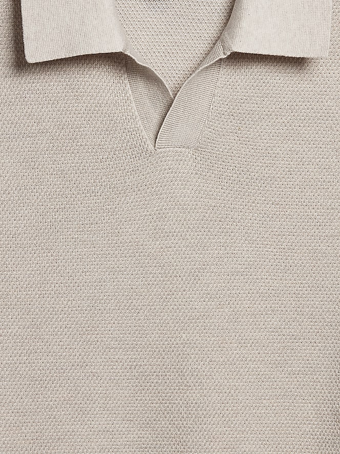 Joseph Abboud Modern Fit Jacquard Johnny Collar Polo | Polo