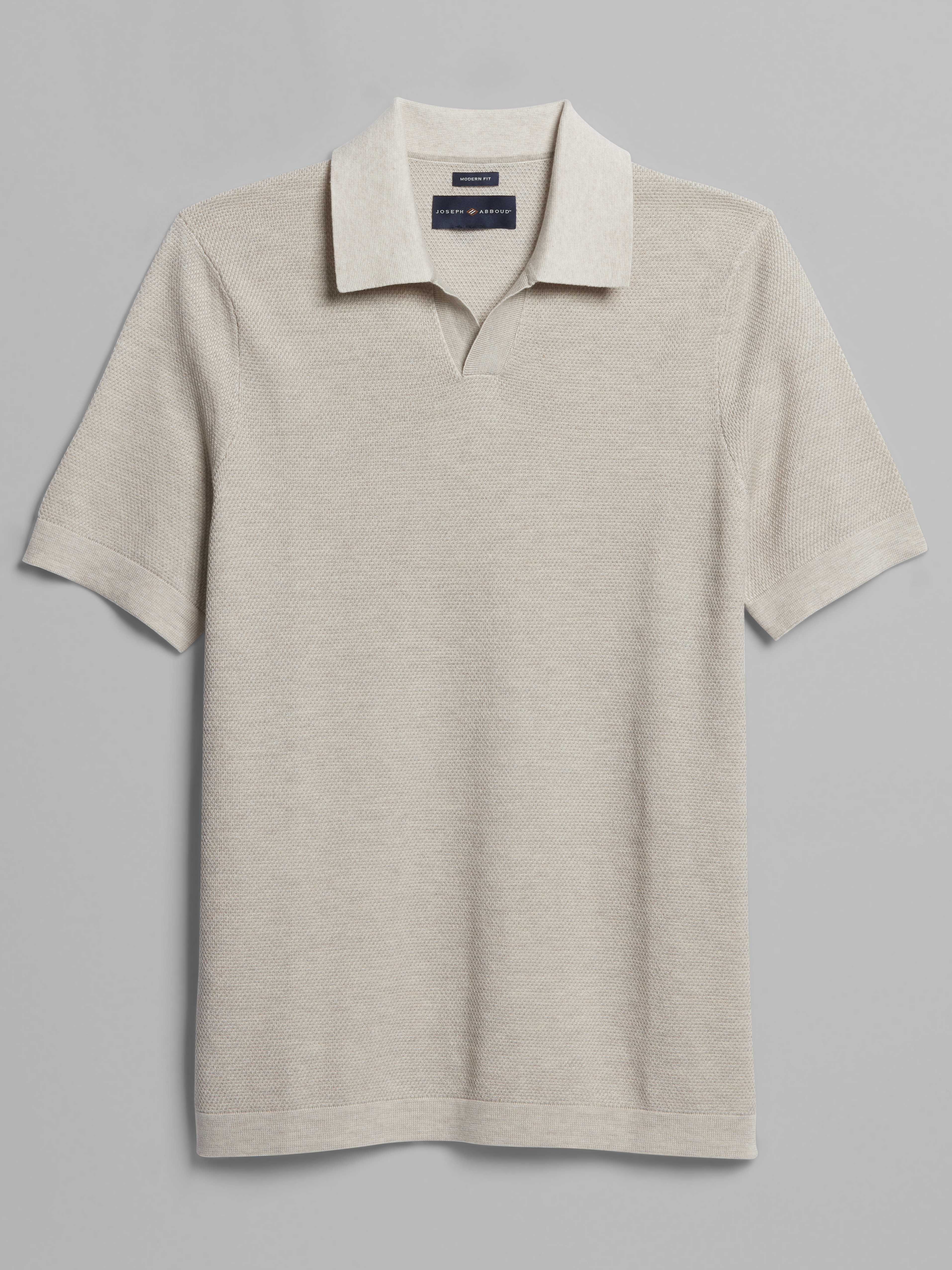 Modern Fit Jacquard Johnny Collar Polo
