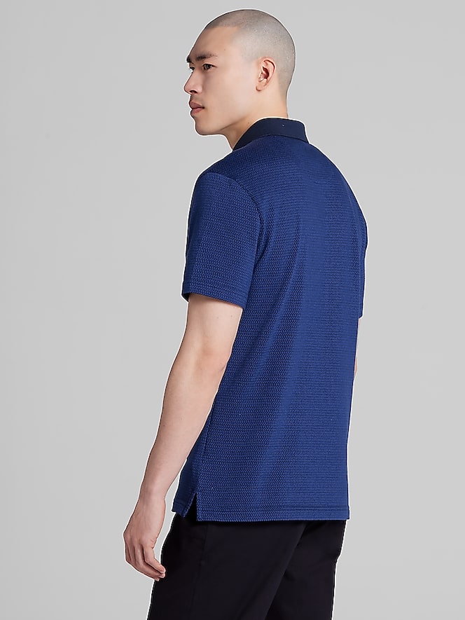 Joseph Abboud Modern Fit Basketweave Jacquard Polo