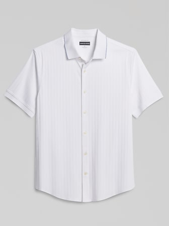 Modern Fit Breathable Short Sleeve Button Up Shirt