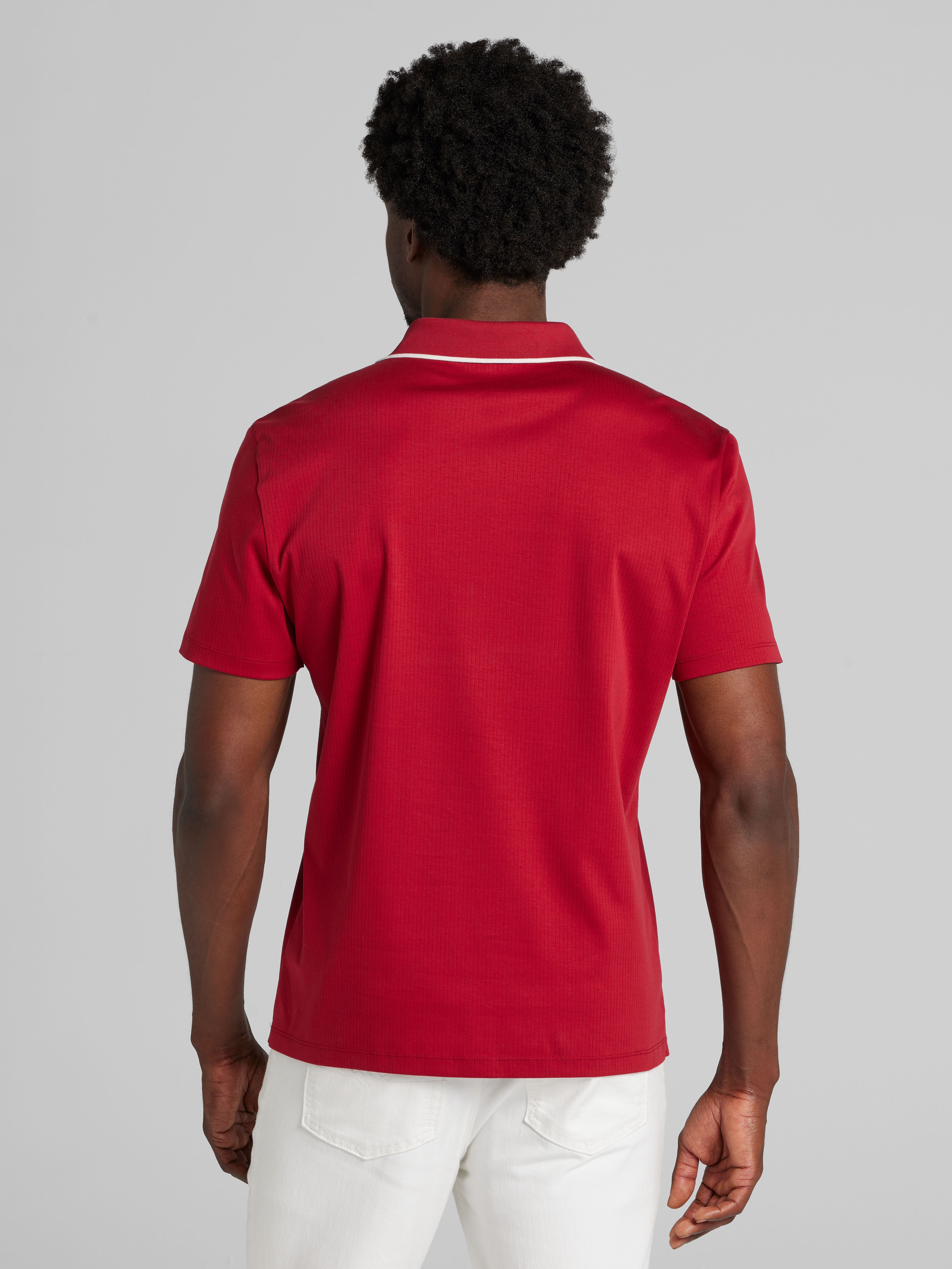 Modern Fit Luxe Mini Stripe Johnny Polo