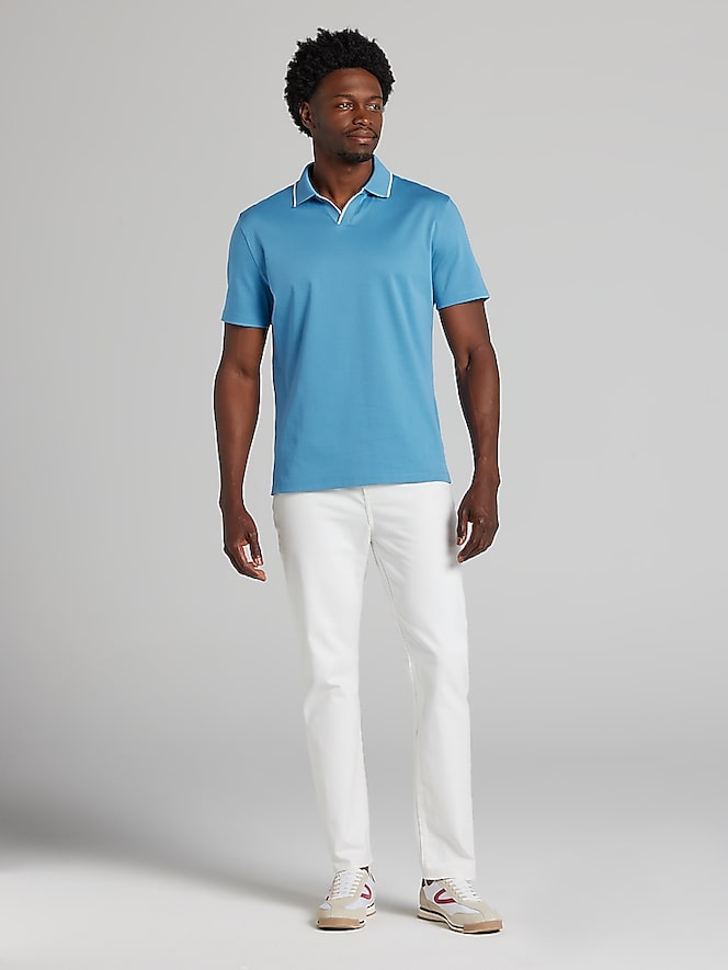 Joseph Abboud Modern Fit Luxe Mini Stripe Johnny Polo