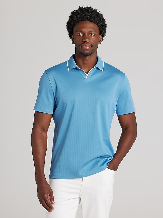 Joseph Abboud Modern Fit Luxe Mini Stripe Johnny Polo