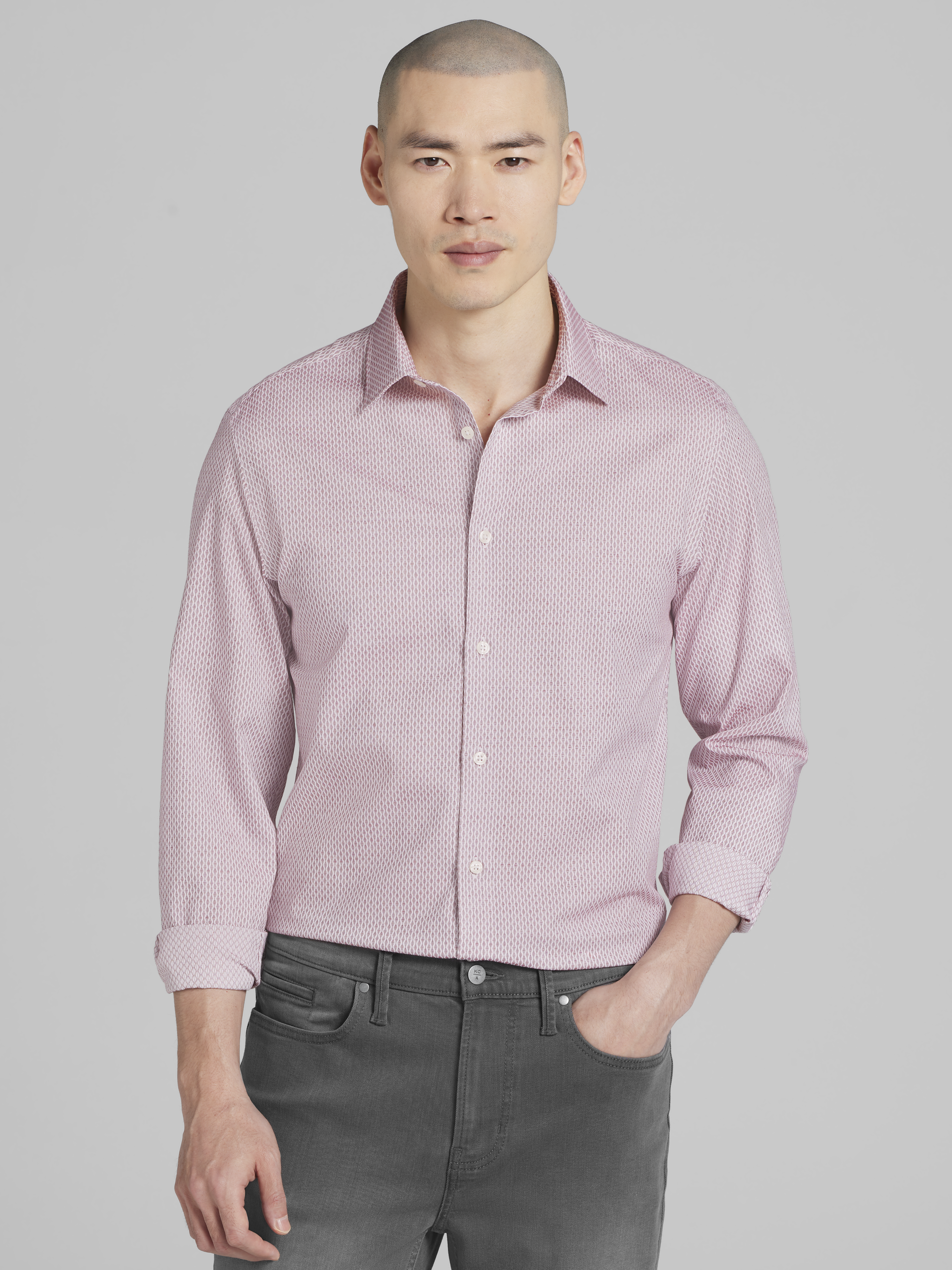 CHILLFLEX Slim Fit 4-Way Stretch Button Up Shirt