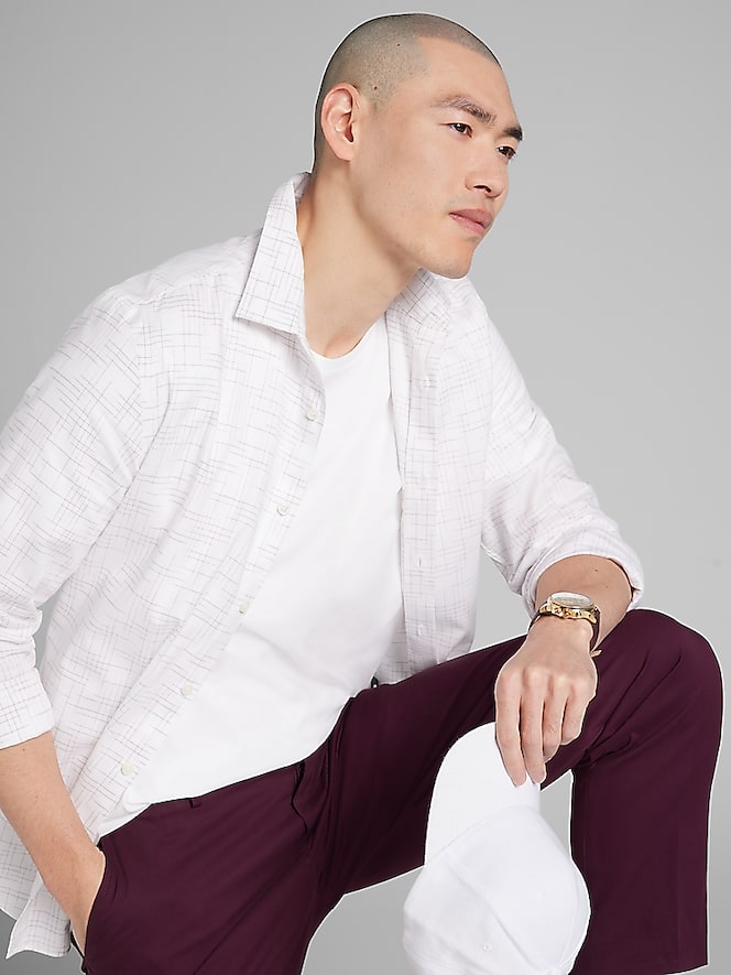Awearness Kenneth Cole CHILLFLEX Slim Fit 4-Way Stretch Button Up Shirt