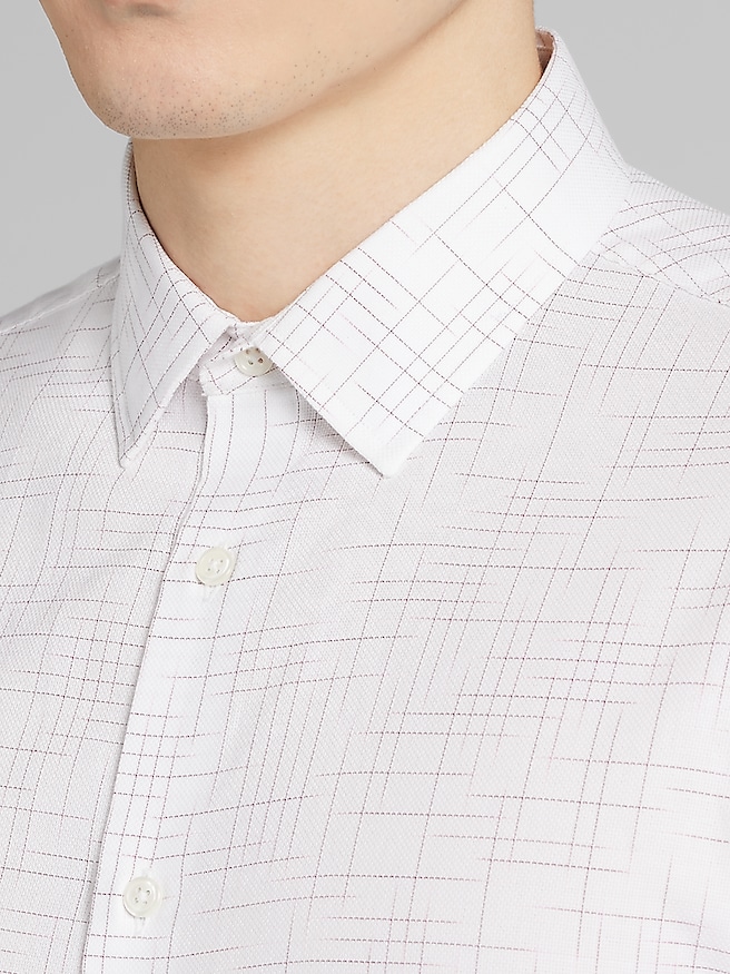 Awearness Kenneth Cole Big & Tall Men's CHILLFLEX Slim Fit 4-Way Stretch Button Up Shirt , White