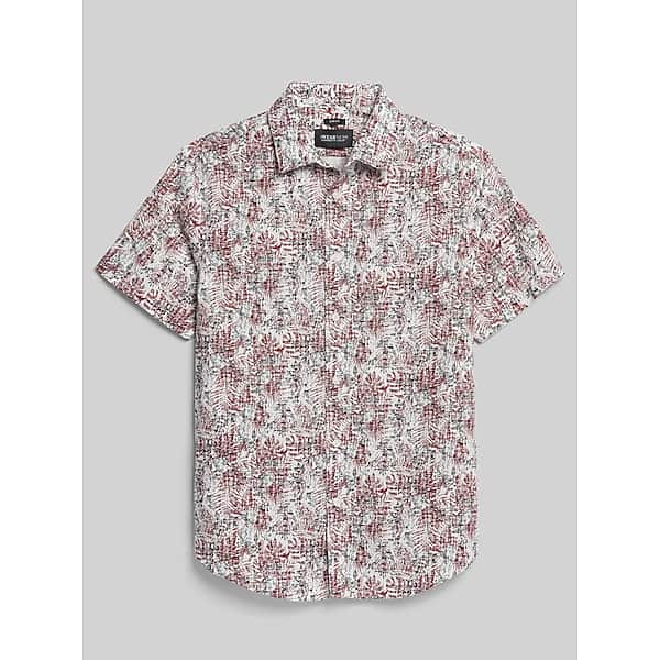 Awearness Kenneth Cole Men's CHILLFLEX Slim Fit 4-Way Stretch Button Up Shirt Multi - Size: 1X TMW6BA350198