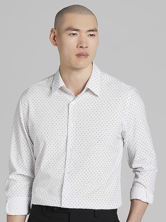Awearness Kenneth Cole Slim Fit 4-Way Stretch Button Up Shirt