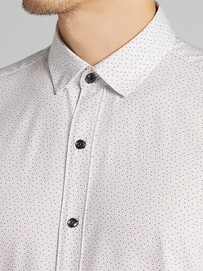 Awearness Kenneth Cole Slim Fit 4-Way Stretch Short Sleeve Button Up Shirt