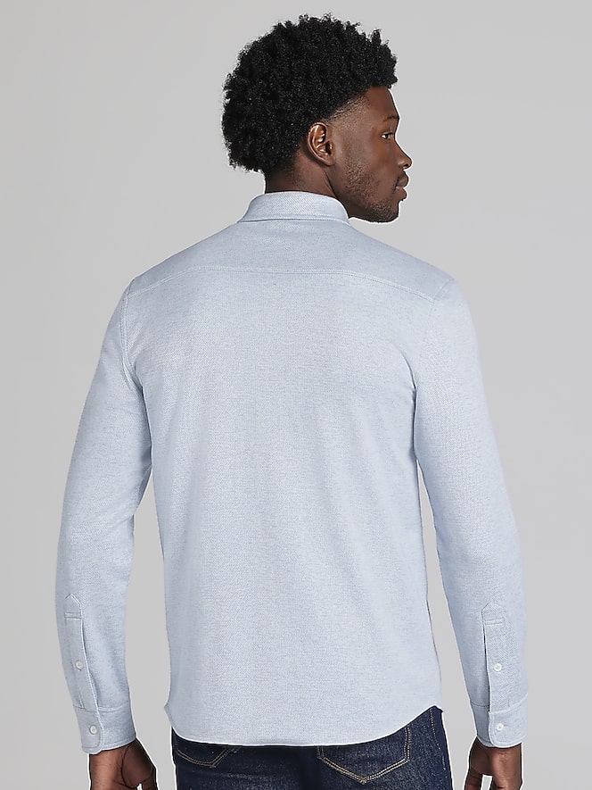 Joseph Abboud Modern Fit Heathered Twill Overshirt