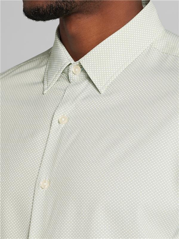 Modern Fit 4-Way Stretch Mini Circles Button Up Shirt