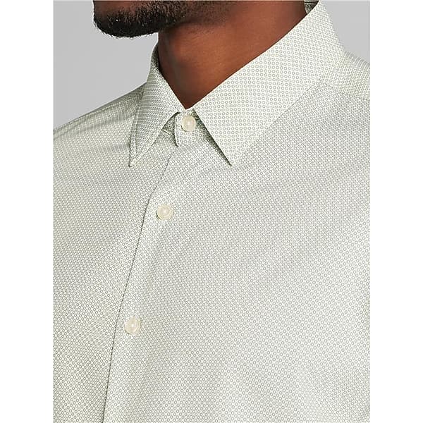 Pronto Uomo Big & Tall Men's Modern Fit 4-Way Stretch Button Up Shirt Green - Size: XXL - Only Available at Men's Wearhouse TMW6BAE50022