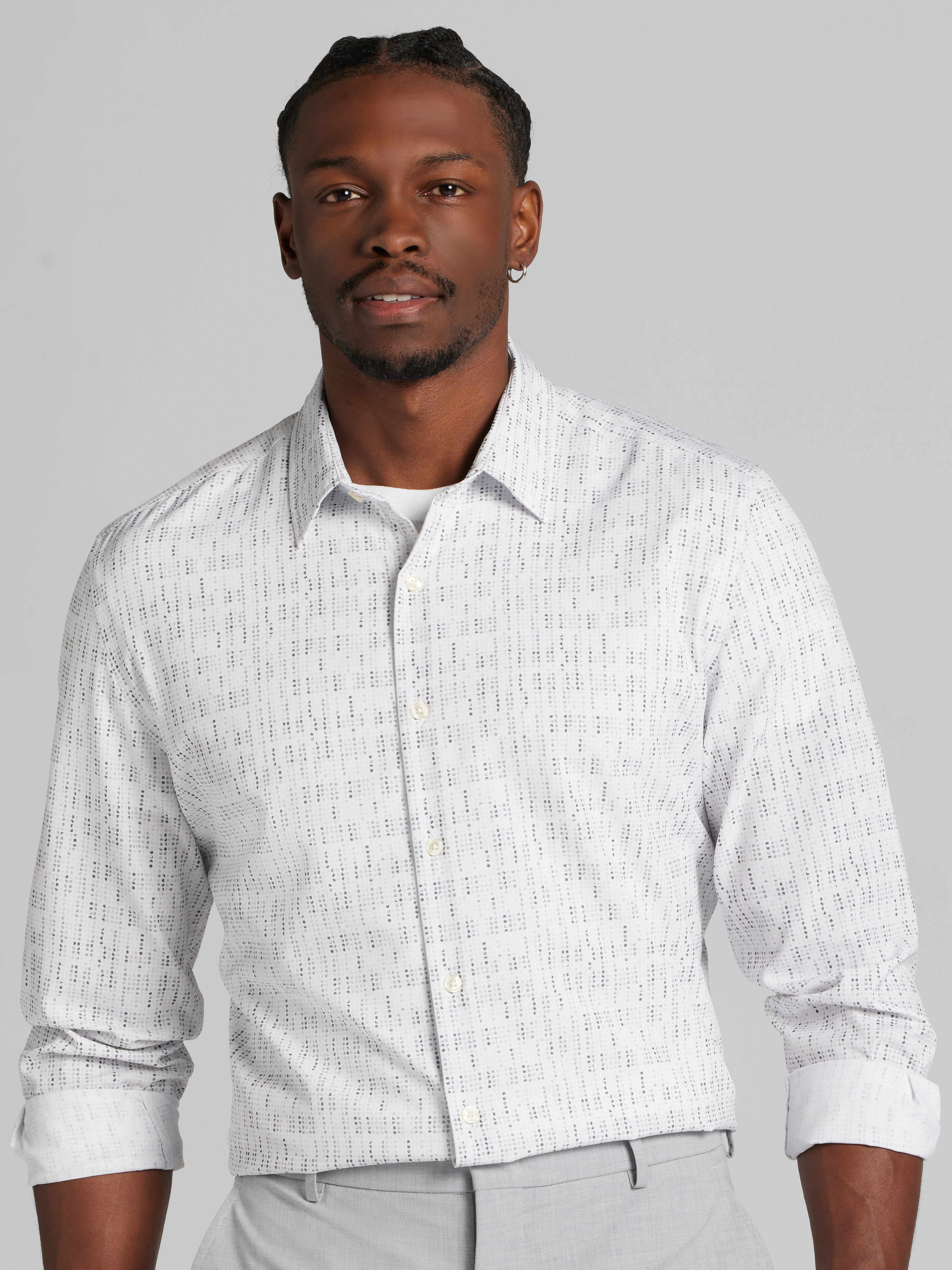 Modern Fit 4-Way Stretch Button Up Shirt