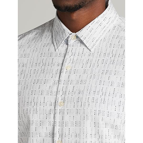 Pronto Uomo Big & Tall Men's Modern Fit 4-Way Stretch Button Up Shirt Grey - Size: XXL - Only Available at Men's Wearhouse TMW6BB350004