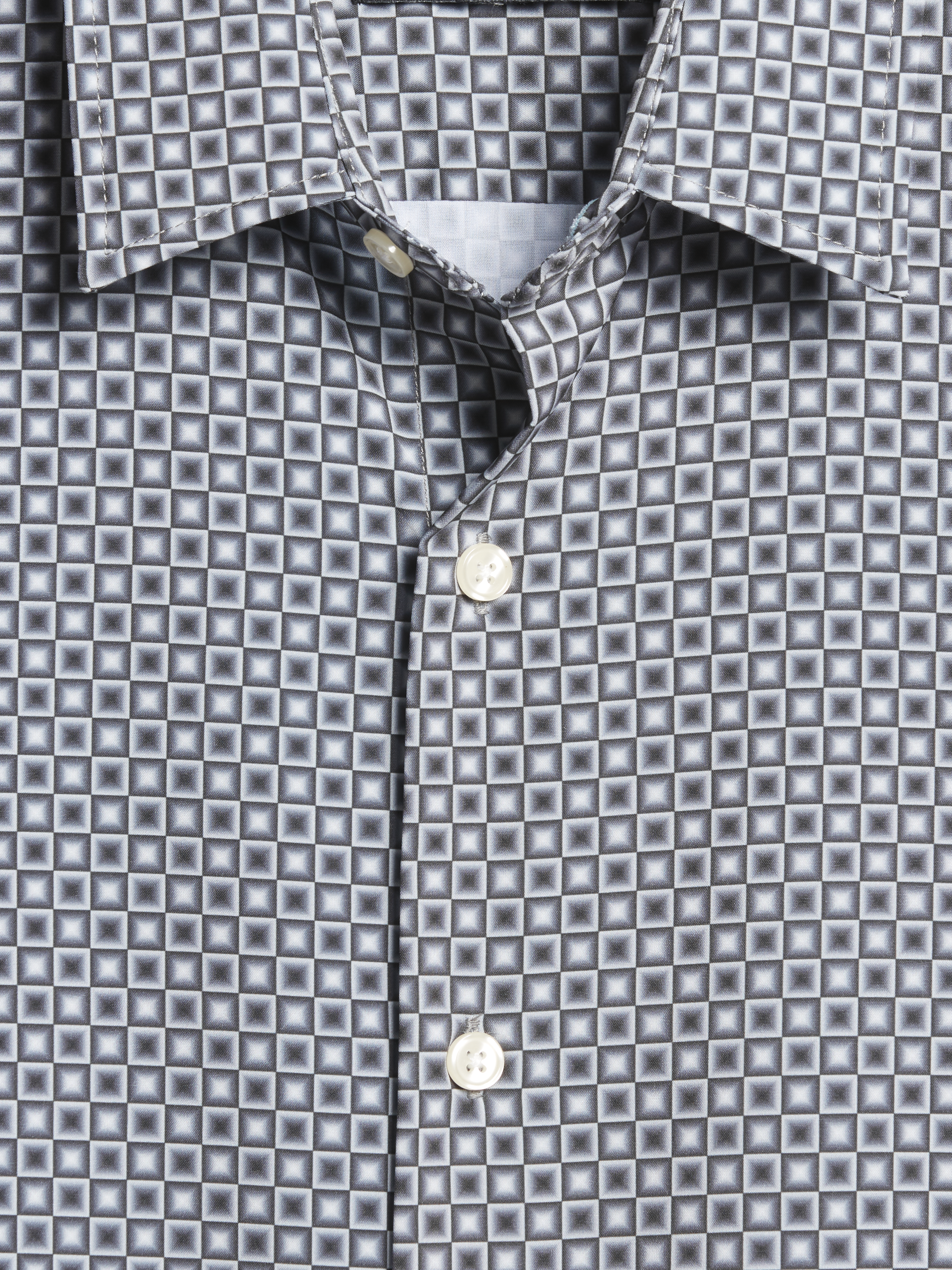 Modern Fit Tile 4-Way Stretch Button Up Shirt