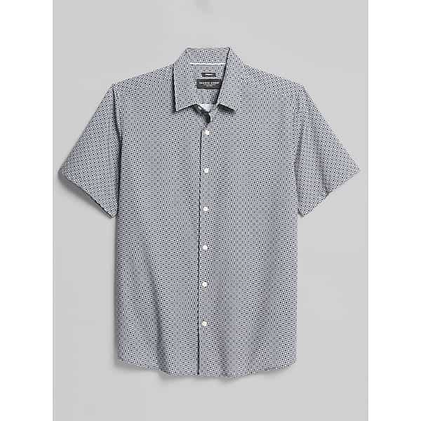Pronto Uomo Men's Modern Fit 4-Way Stretch Button Up Shirt Black - Size: Medium - Only Available at Men's Wearhouse TMW6BB420002
