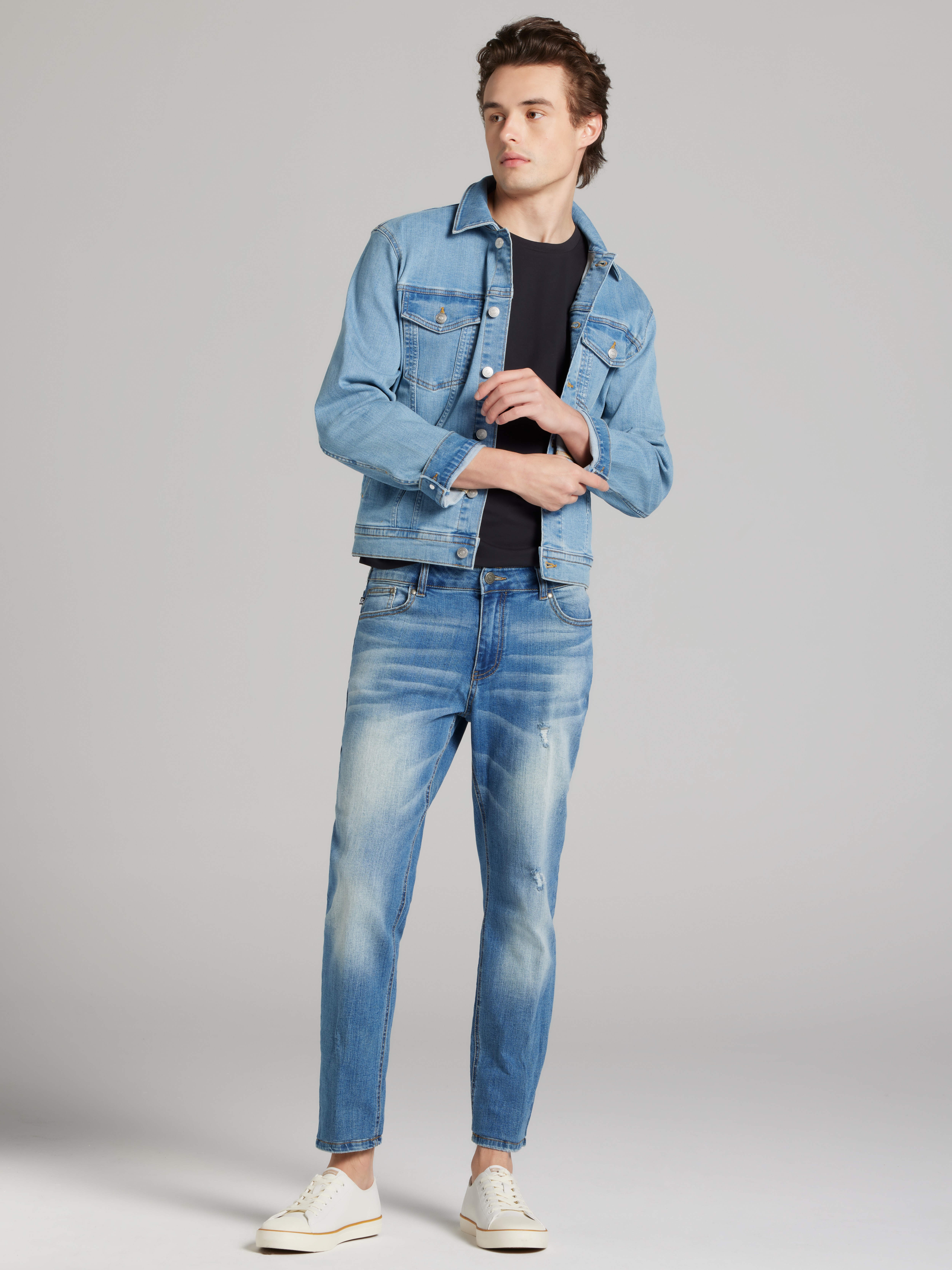 Modern Fit Denim Trucker Jacket