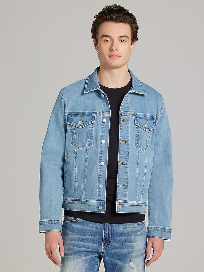 Spring Slim Fit Blazer Jacket Denim Men Suit Outerwear Jean