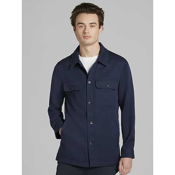 Joseph Abboud Big & Tall Men's Modern Fit Shirt Jacket Navy - Size: 3XLT TMW6BBH50901