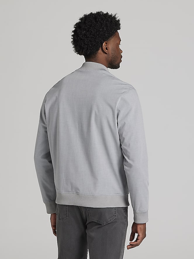 Awearness Kenneth Cole Modern Fit Mini Check Bomber Jacket